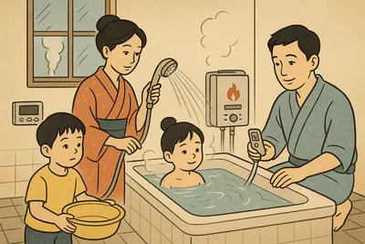 家族のお風呂ガス代を節約するコツ7選：追い焚きとシャワーを減らす