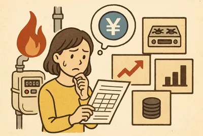 ガス代が高い原因は4つです。単価・使用量・設備・料金改定の見分け方