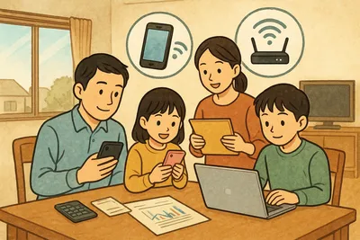 家族の通信費を節約する方法｜スマホ代と自宅回線をまとめて最適化